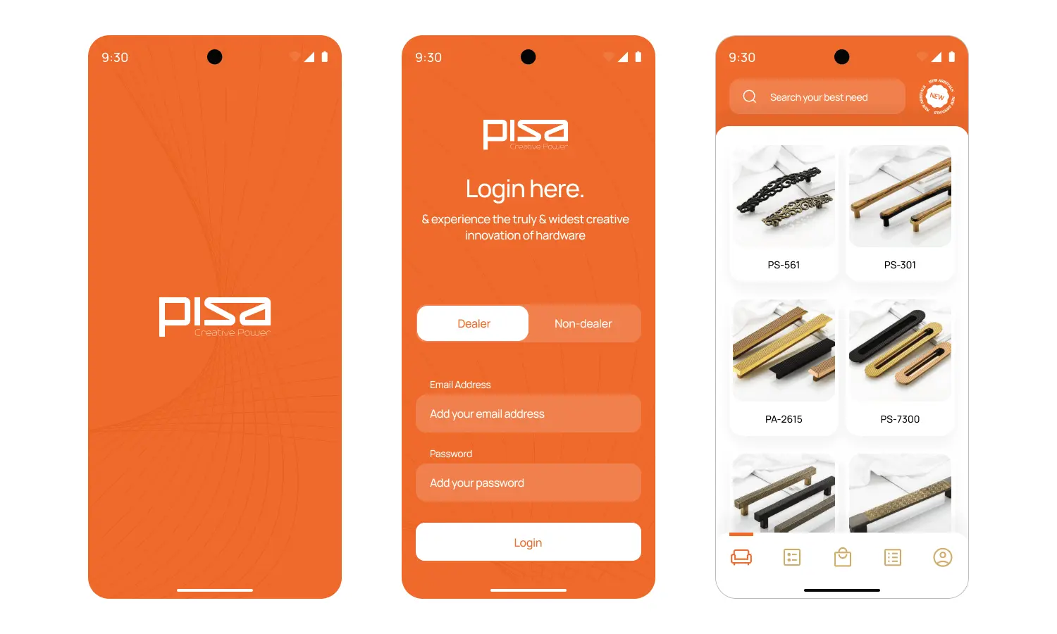 Pisa Hardware Mobile App - Praxalyte Technology